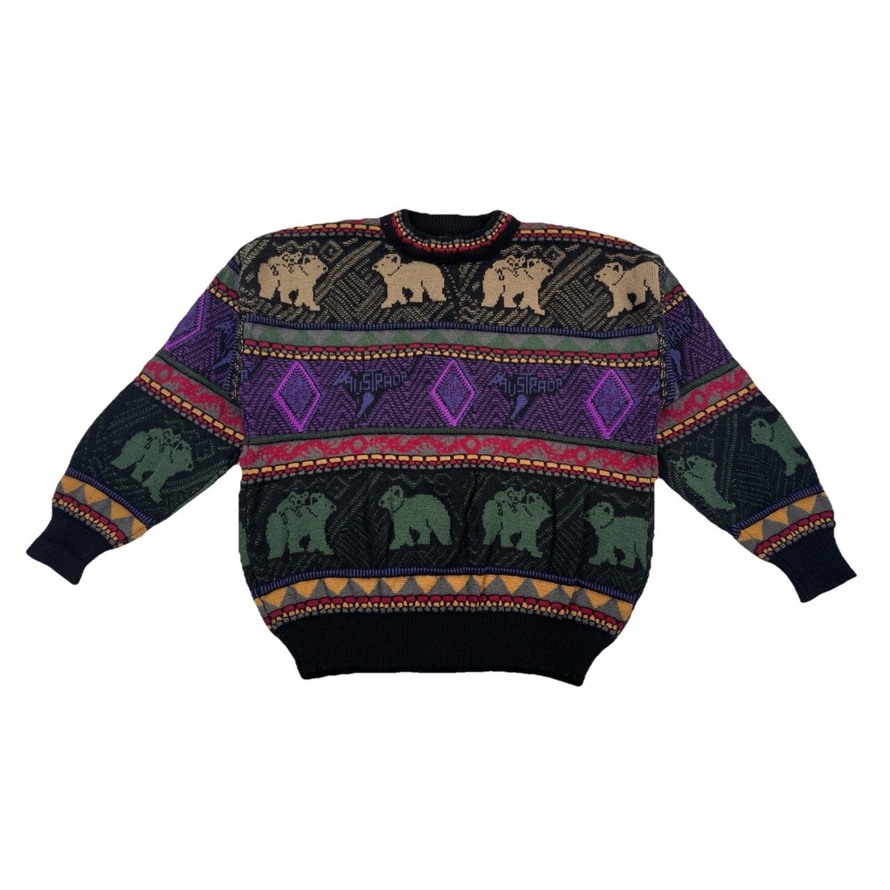 Vintage Jac-Tion Australian Wool 3D Knit Sweater Koalas (Read Desc)